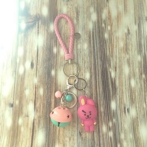 BT21 COOKY Keychain with Bell Pendant